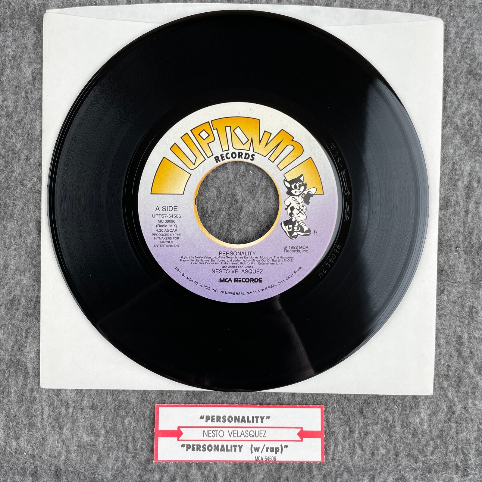 NESTO VELASQUEZ Personality / Radio Mix w/o Rap 45 Uptown