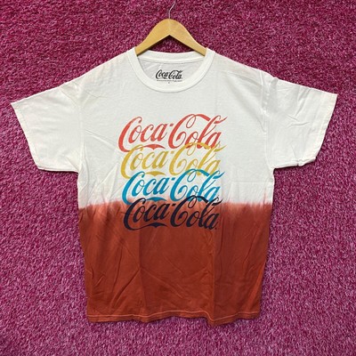 Coca-Cola Rainbow Cursive Spell-Out Logo Promo Dip Dye L