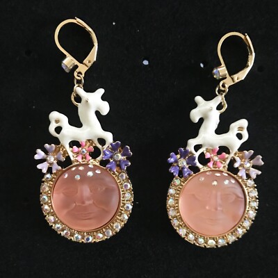Moon Face Unicorn Earrings  Hallowmas Party