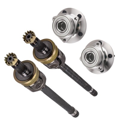 4PCS Front Left & Right Axle Shafts &Wheel Hub Kit For Dodge Ram 15001994-1999