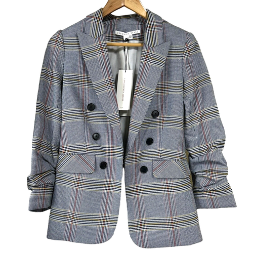 Pre-owned Veronica Beard Multi Glenn Beacon Dickey Plaid Blazer Jacket Women's Size 4