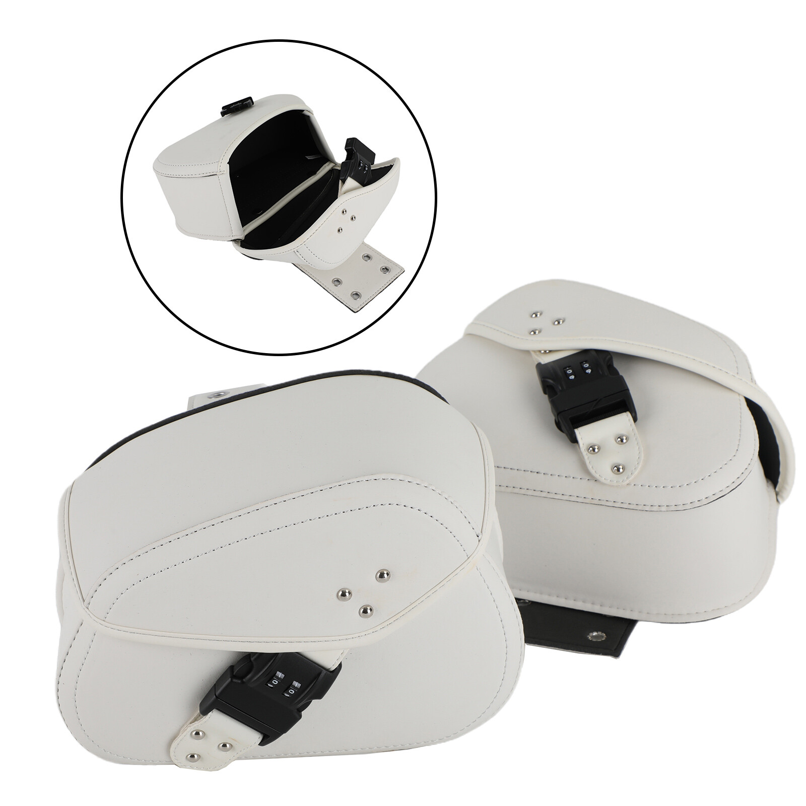 1 Pair Motorcycle Electric Bike Retro Saddle Bags Pannier Luggage Side Tool Bag