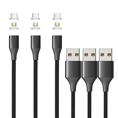 NetDot Gen10 Magnetic Charging Cable 3ft Fast Charge USB C Micro USB 80 Chara...