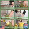 Newness Pineapple Corer with Knife, [Upgraded, Electric and Manual] Stainless Steel Fruit Pineapple Cutter with Electric Drill Accessory, Pineapple Slicer Remover Kitchen Tool with Measure Mark, Yellow