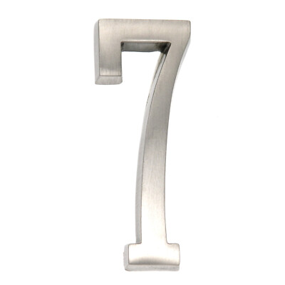 Warwick Custom Arch House Number Plaques and Satin Nickel Address Numbers