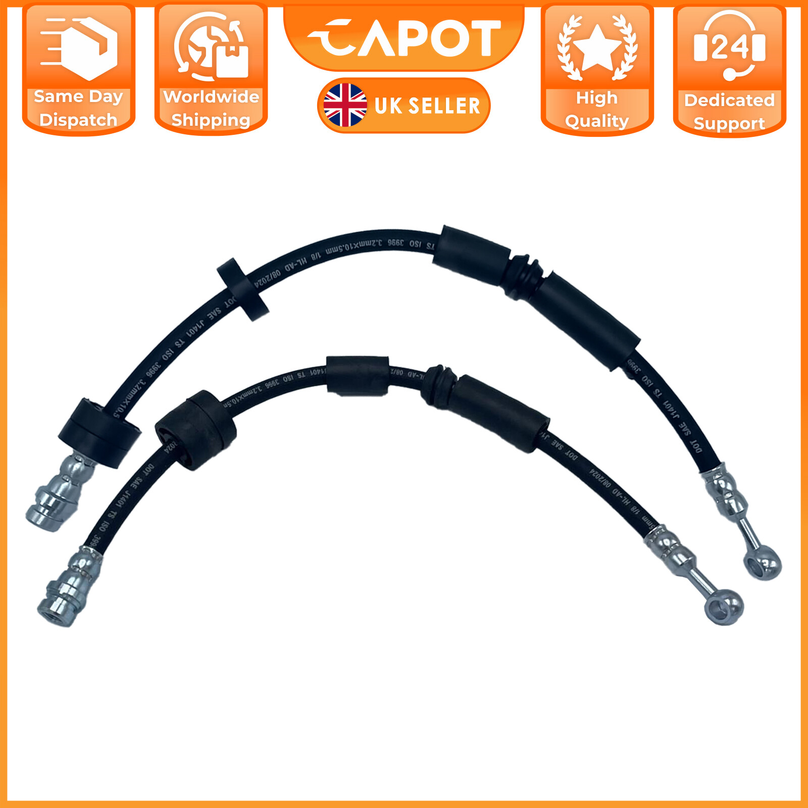 For Land Rover Discovery Sport Range Rover Evoque Front Left & Right Brake Hose