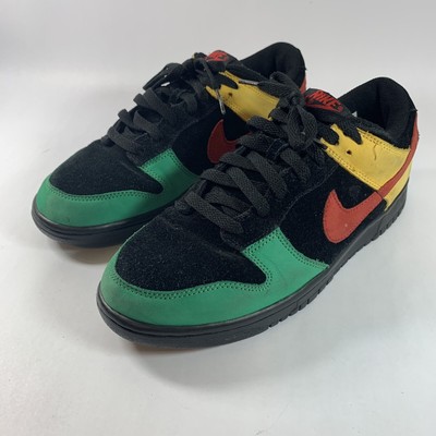 green and yellow nike dunks