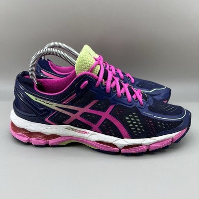 Asics Gel-Kayano 22 Women Size 8.5 Shoes Neon Purple Pink Running Sneakers T597N