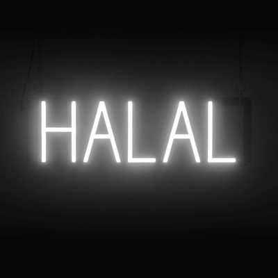 SpellBrite HALAL Sign | Neon Halal Sign Look, LED Light | 20.4'' x 6.3''