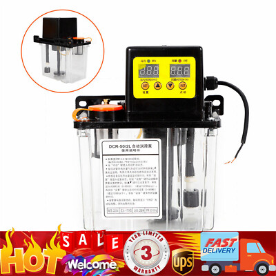 110V Automatic CNC Lube Oil Pump 1.8L Lubricant Pump Electromagnetic Lubrication
