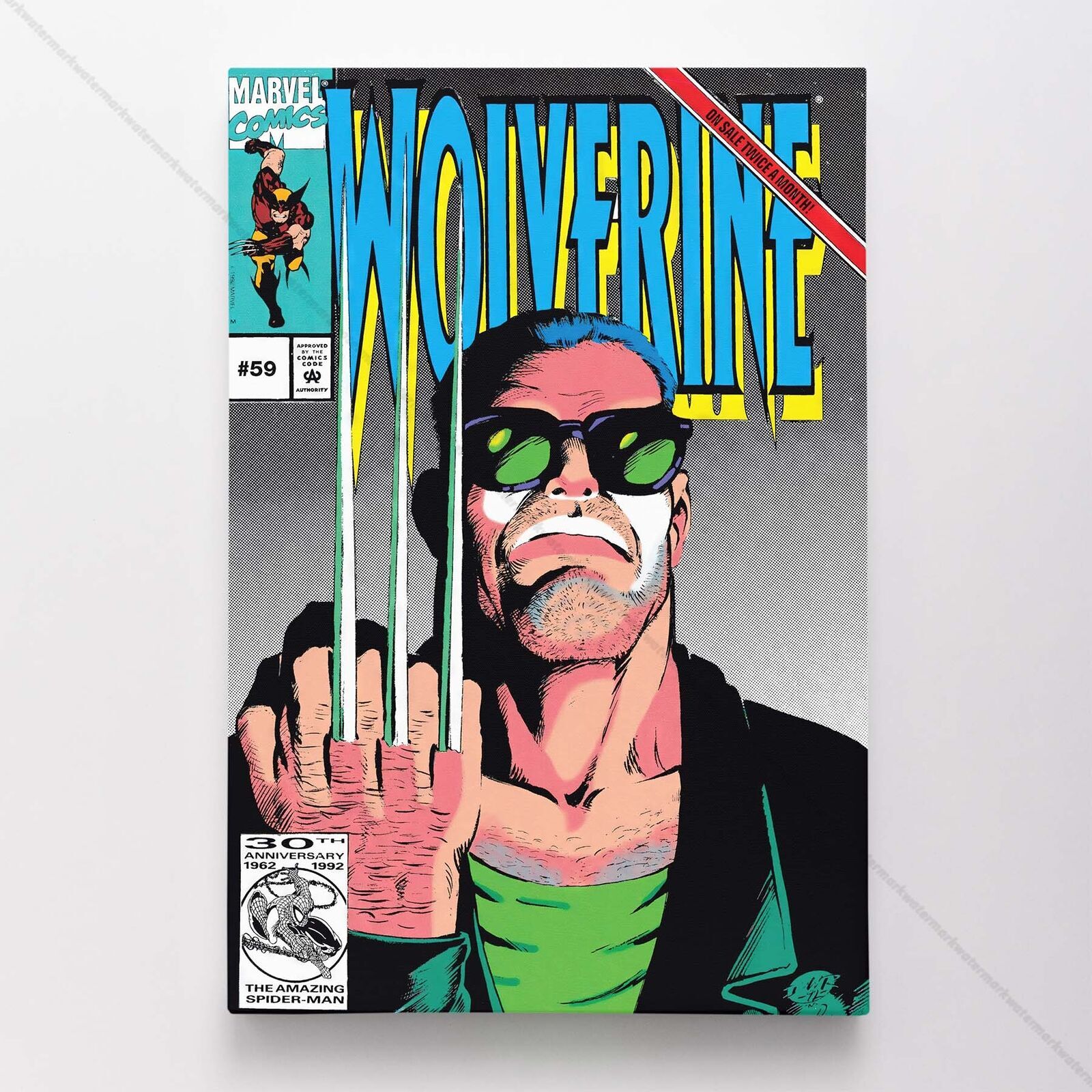 Wolverine Poster Canvas Vol 2 #59 X-Men Superhero Marvel Comic Book Art Print