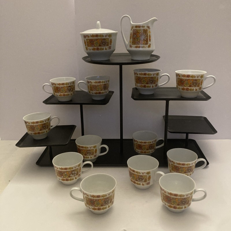 Bareuther Service A CafÃ 12 Tasses Pot Ã Lait Un Sucrier DÃCor Fleur Seventies