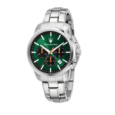 Orologio Maserati Successo Cronografo uomo R8873621043 Acciaio 42mm Verde Watch