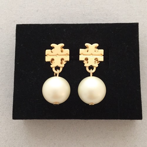 Tory Burch Women's Kira Pearl Drop Earrings (Gold) 65156 709