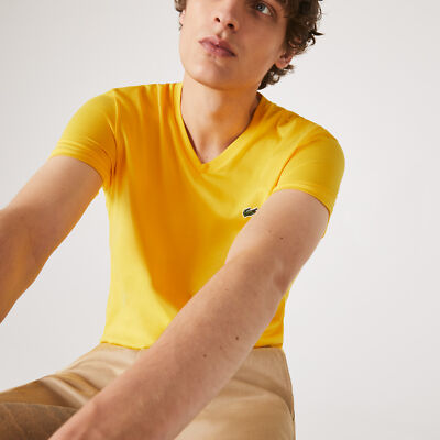 

Lacoste Мужская футболка из джерси с коротким рукавом и V-образным вырезом Pima, T-Shirt