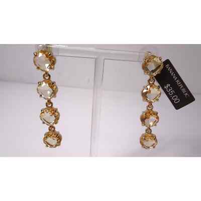 Banana Republic Women's Waterfall Lucite Gemstone Drop Earrings NWT 35
