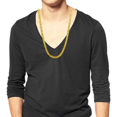 14K Yellow Gold Mens Womens 5MM 1 Row Iced Out Diamond Tennis Chain Necklace