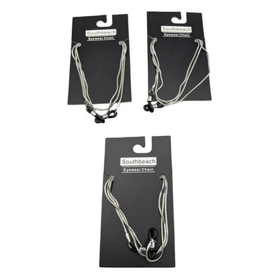 Lot of 3 Southbeach Eyewear Chain Silver Tone Snake Chain Glasses Cord 551228960