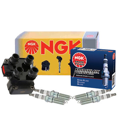 NGK DIS Ignition Coil 4 Iridium IX Spark Plugs Kit For Ford Mercury 2.0 L4