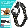 AgoumLux Cat Collar with Airtag Holder, Reflective Cats Collar Breakaway with Bell, Pet Tracker Compatible with Apple Air Tag for Kittens and Puppies, Black, XS(7-9 Inch)