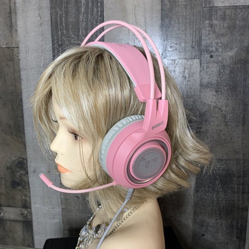 SOMIC G951s Pink Stereo Gaming Headset with Mic for PS4 Xbox