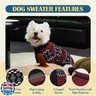 ROZKITCH Dog Sweaters for Small Medium Dogs Boy Girl, Christmas Sweater Holiday Outfit, Classic Fair Isle Pattern Knit Pullover, Warm Winter Clothes for Cats Small Dogs DarkRed M