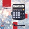 CATIGA 12 Digits Desktop Calculator with Large LCD Display and Sensitive Button, Dual Solar Power and Battery, Standard Function for Office, Home, School, CD-2786