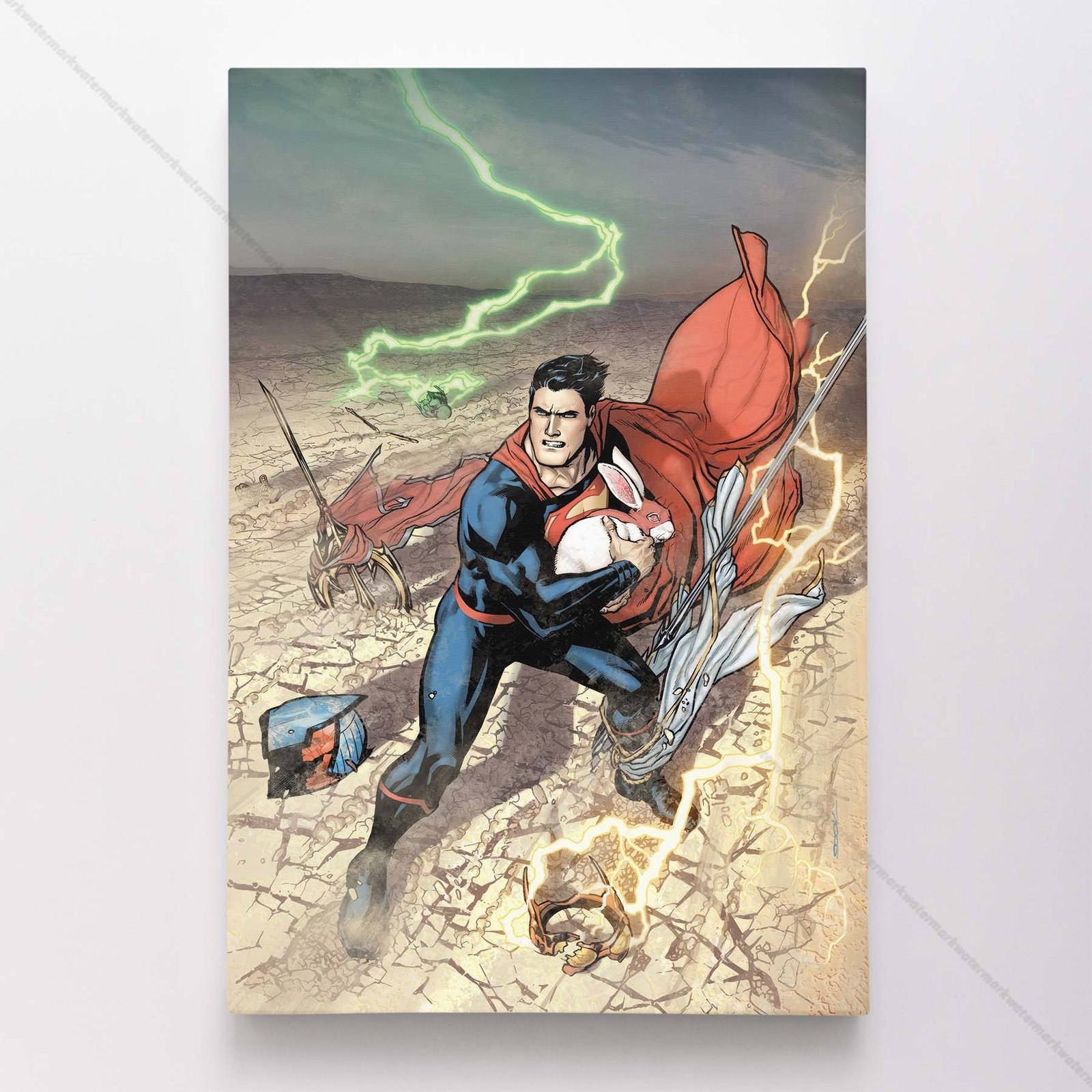 Superman Poster Canvas DC Comic Book Cover Justice League Art Print #6842
