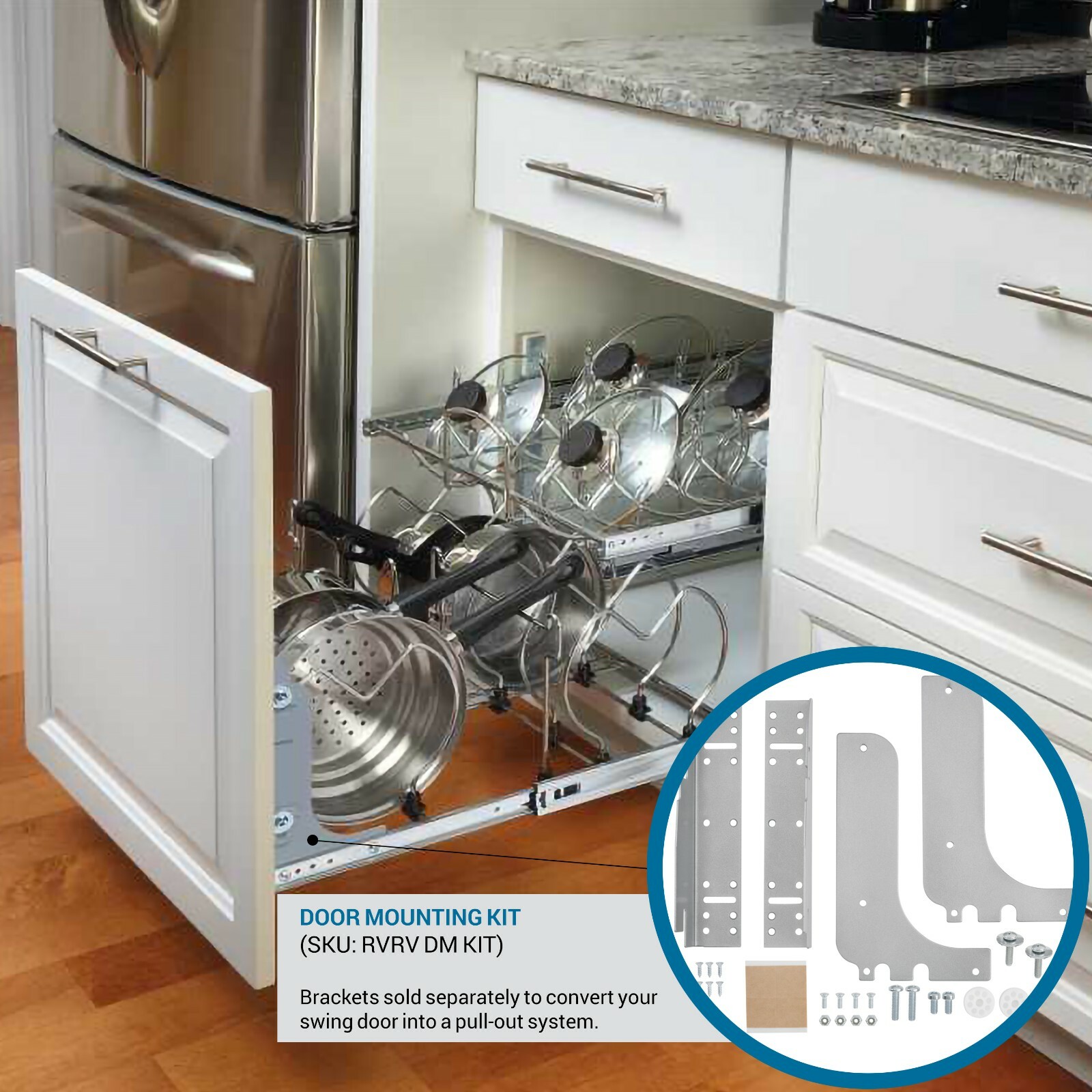 RevAShelf 5CW21222CR 12" TwoTier Kitchen Cookware Pot and Pan