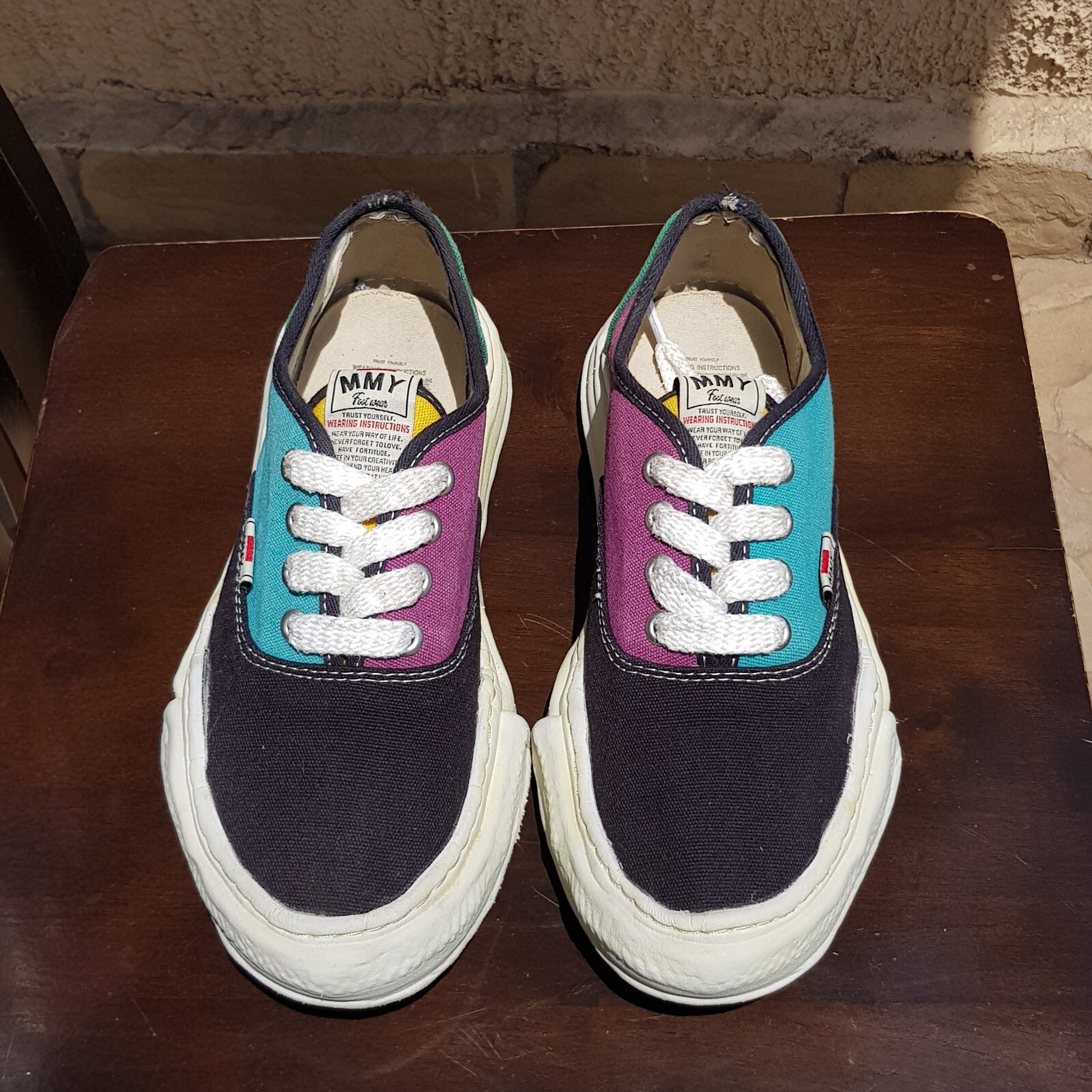 MIHARA YASUHIRO MMY BAKER OG SOLE CANVAS COLOR-BLOCK LOW-TOP MIHARA YASUHIRO MMY BAKER OG SOLE CANVAS COLOR-BLOCK LOW-TOP