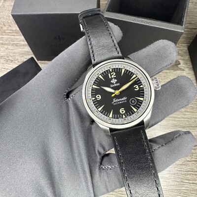 NEW SWISS AUTOMATIC  ZODIAC Jetomatic Steel Black Silicone Men's Watch ZO9106