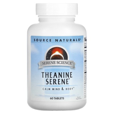 Source Naturals Theanine Serene 60 таблеток без молочных продуктов, без яиц, без глютена, нет