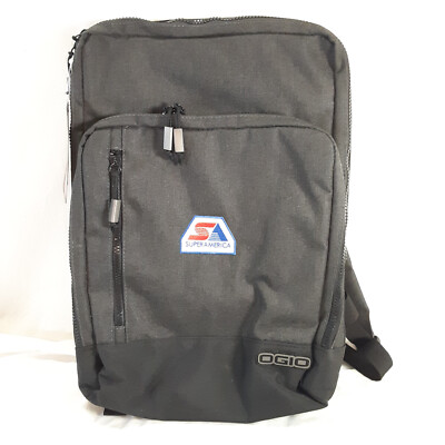 OGIO Laptop Backpack Padded Gray Super America Gas Station Logo New With Tags