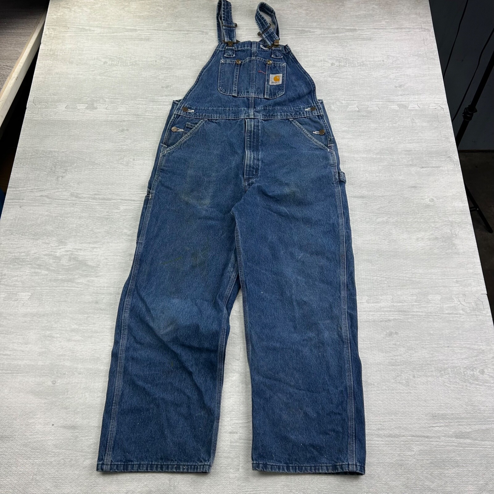 carhartt overall 80-90s USA製 90s Carhartt Insulated Quilt Lined Distressed Overalls