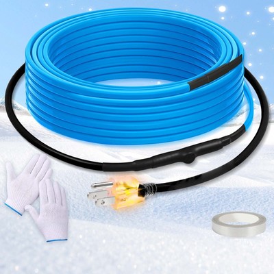 SnulyHeet 6ft Pipe Heat Cable for Water Pipe Freeze Protection with Thermostat