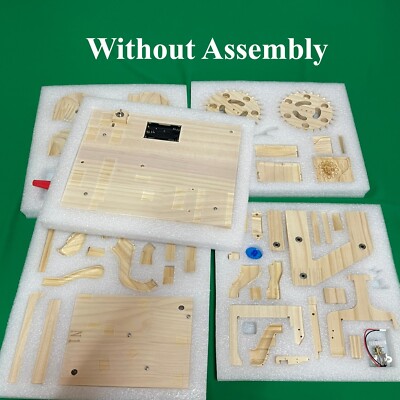 Marble machine wood impossible perpetual motion device kinetic art objects