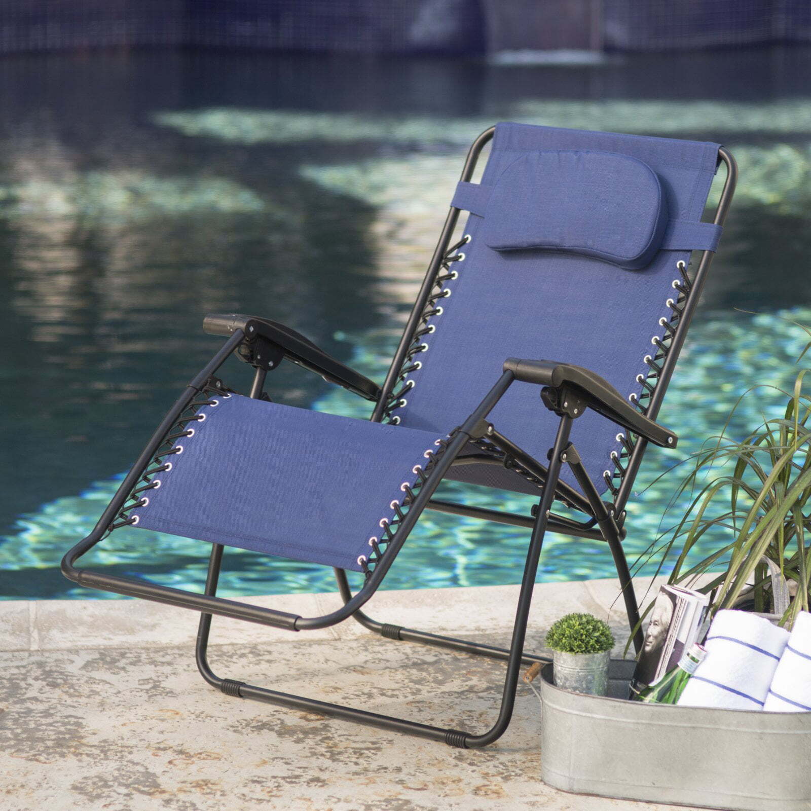 Oversized Folding Extra Wide Zero Gravity Recliner Chair Lounge Patio Recliner