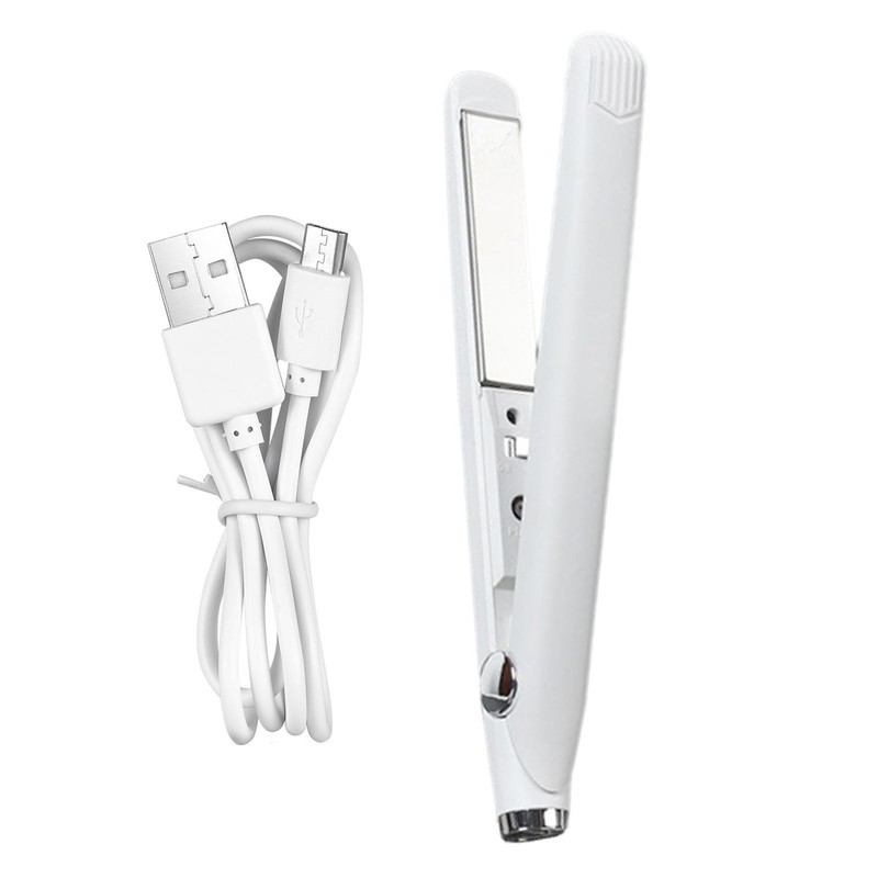 Mini Portable Hair Iron, 2 in 1 Hair Straightener Curler Professional Hair Irons