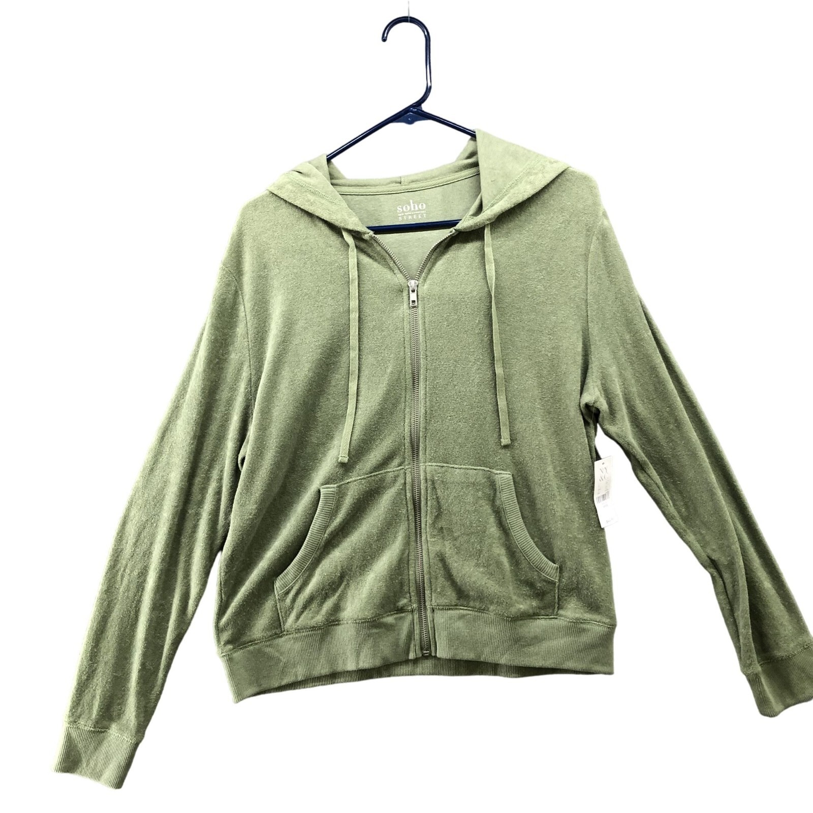NWT New York & Company Soho Street Terry Zip Hoodie Womens L