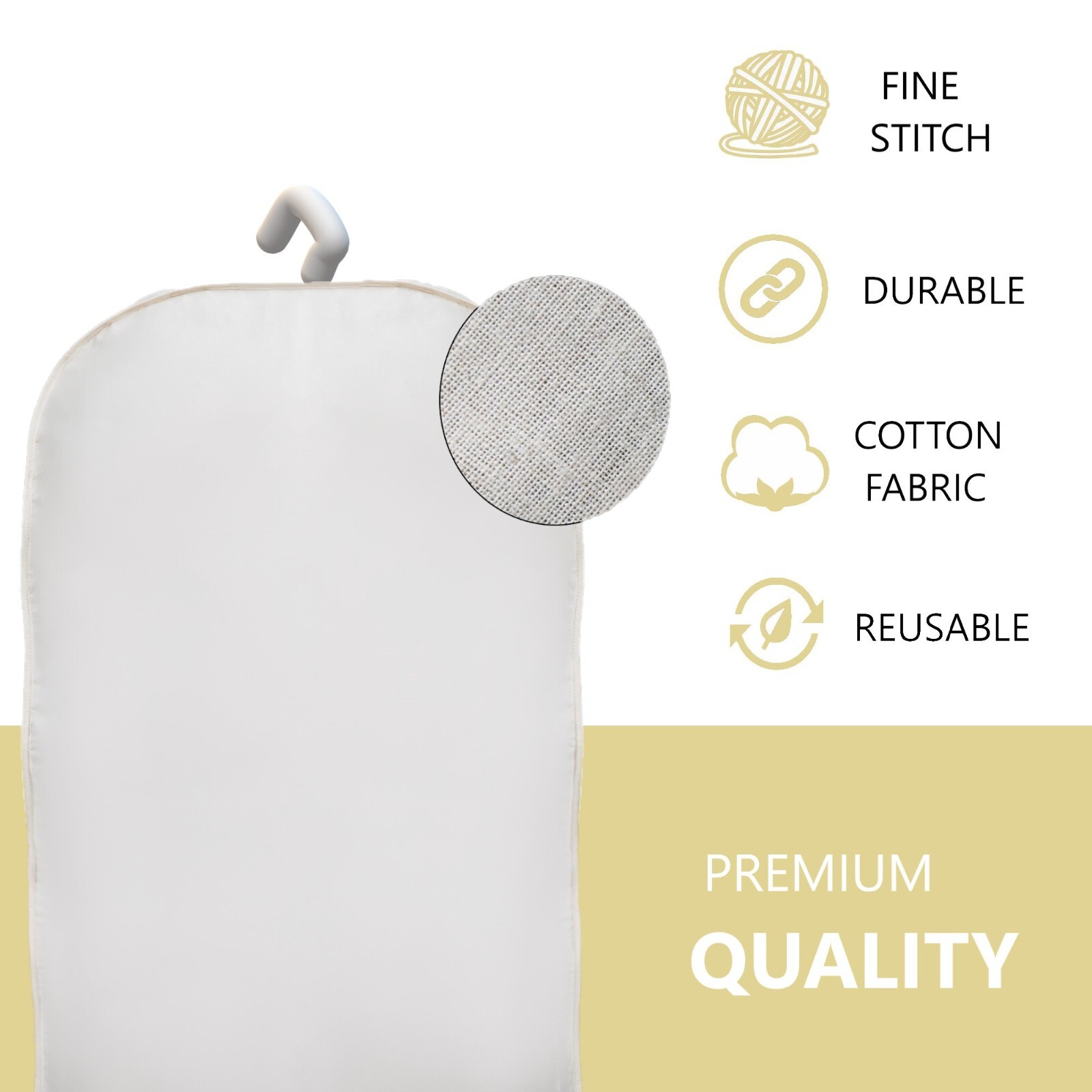 Cotton Garment Bag - Excellent Quality - Dress Bag - 42 inches Tall - Lot