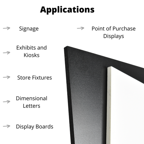 BuyPlastic White Expanded PVC Plastic Sheet  12mm (1/2") x 18" x 24"