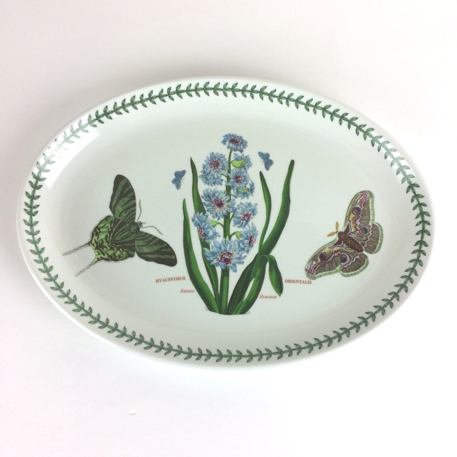 Portmeirion Botanic Garden Oval Platter Plate Hyacinthus Butterfly 13