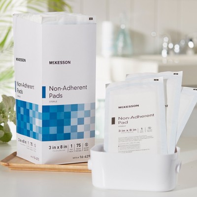 McKesson Sterile Non-Adherent Dressing Rectangle 3 x 8" 16-4290 75 per Box