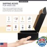 Golden State Art, 8x6x3 Black Shipping Boxes 26 Pack, Corrugated Cardboard Mailing Box for Small Business, Tab Locking Literature Mailer for Moving, Packing and Storing