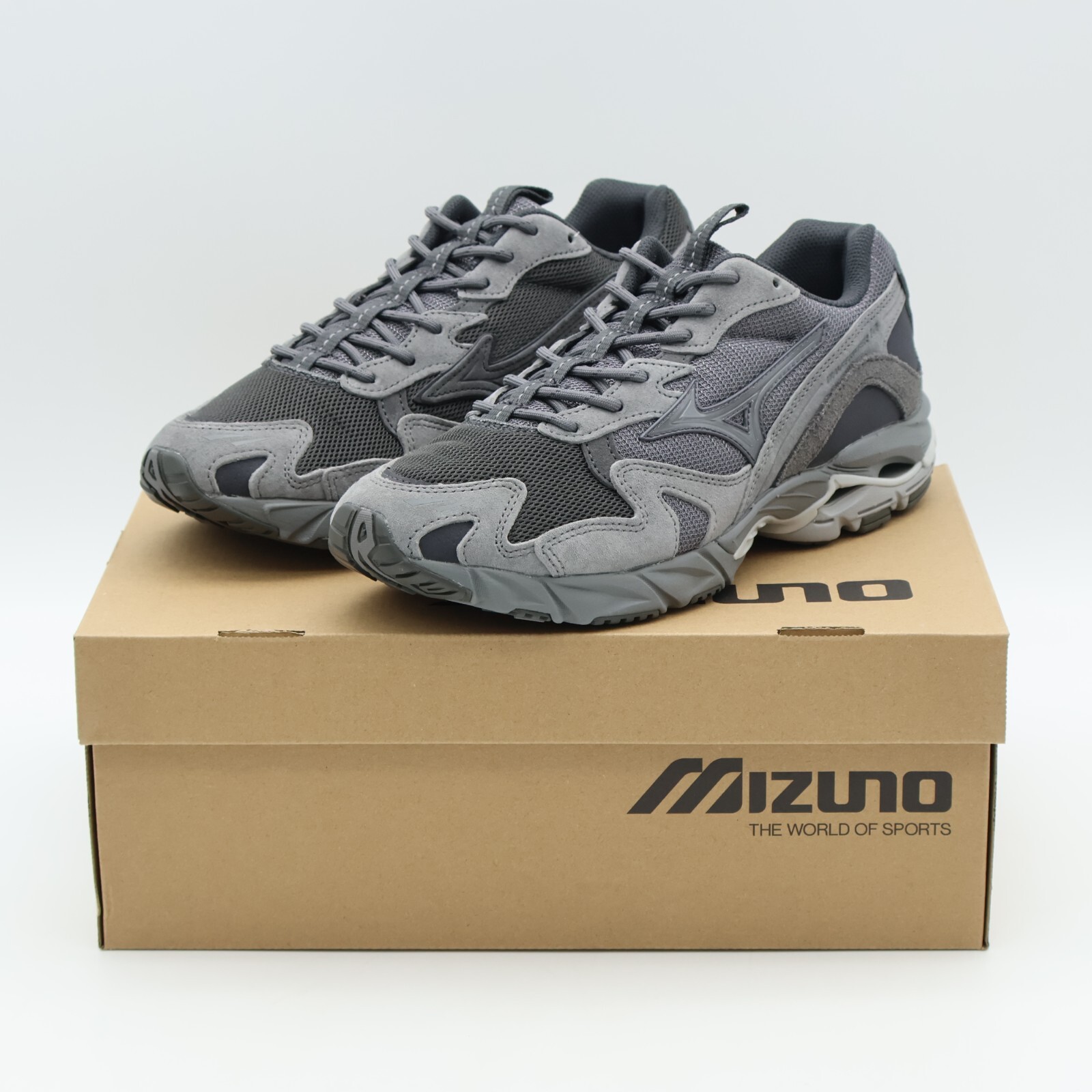 D1GD240301 Slow Steady Club Mizuno Wave Rider 10 Grey (Men's D1GD240301 Slow Steady Club Mizuno Wave Rider 10 Grey (Men's