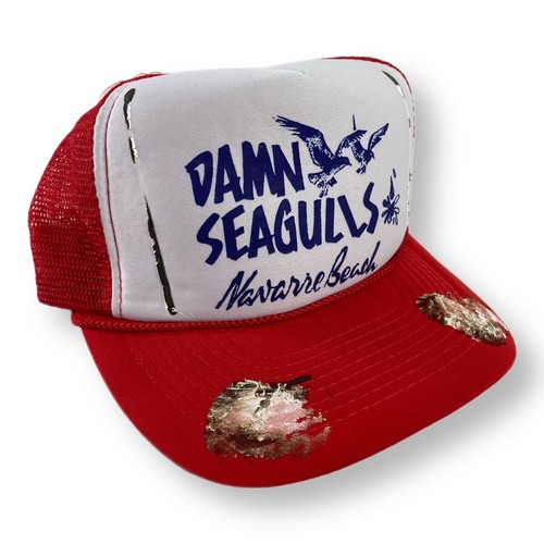 Vintage 90's DAMN SEAGULLS poopoo Navarre Beach Mesh