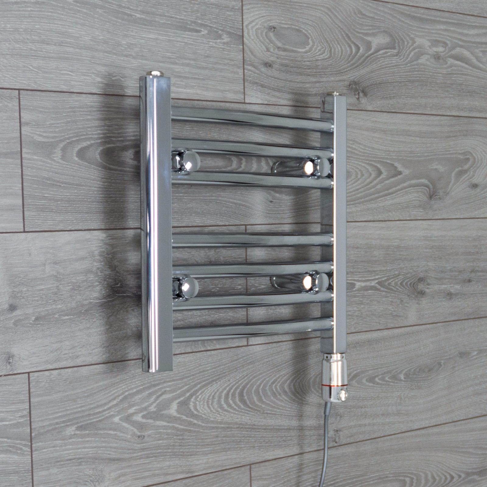 400 mm Wide Chrome Electric Heated Towel Rail Radiator Designer