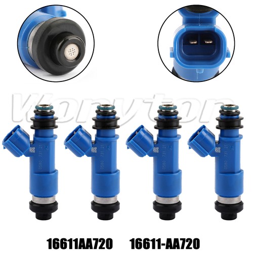 4pcs Dark Blue 565cc Fuel Injector For Denso Subaru WRX / STI