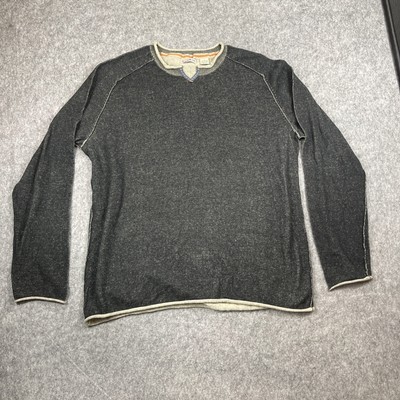 32 Bar Blues Pullover Men XL Black Cotton Sweater Modern Casual Lounge