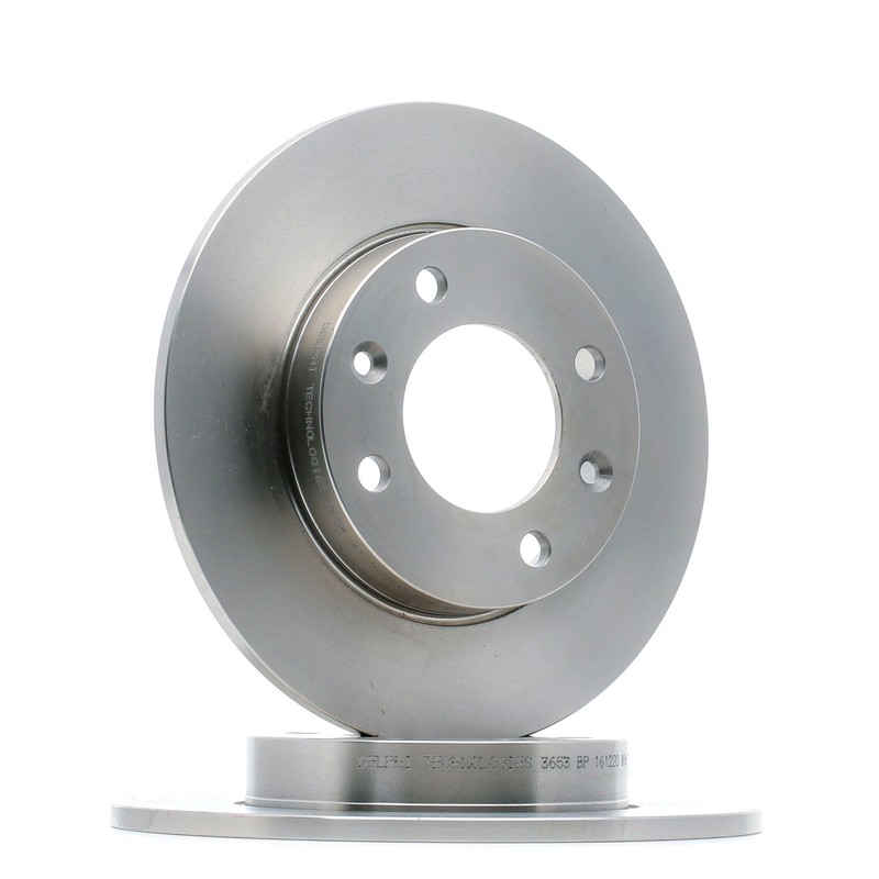 2x Delphi Bg3653 Disque De Frein ArrièRe Convient Pour Peugeot 307 (3a/C) 247mm